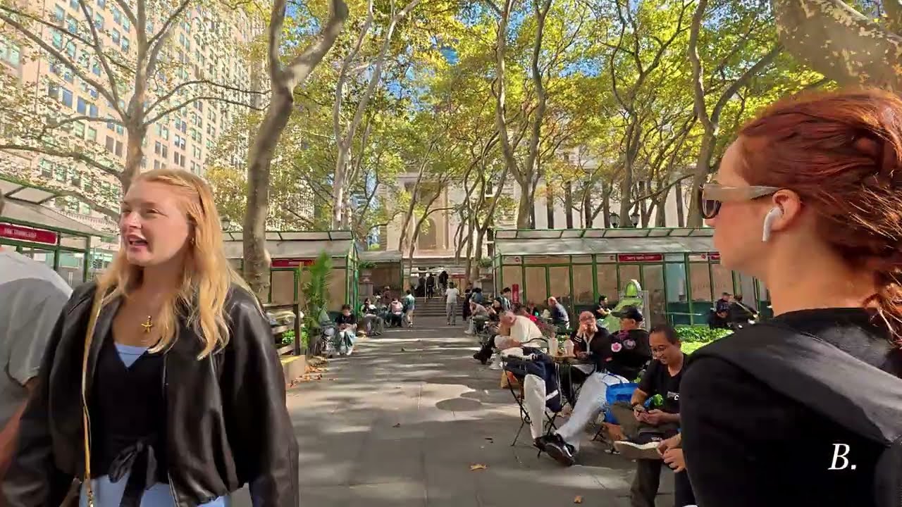 NYC Bryant Park Fall Walk #newyorkcity #nyc #bryantpark