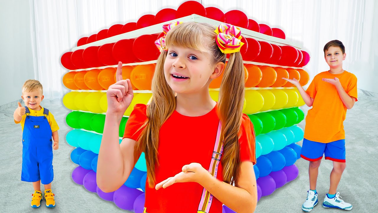 Desafío del Cubo de Globos y muchos otros desafíos divertidos con Diana Roma y Oliver