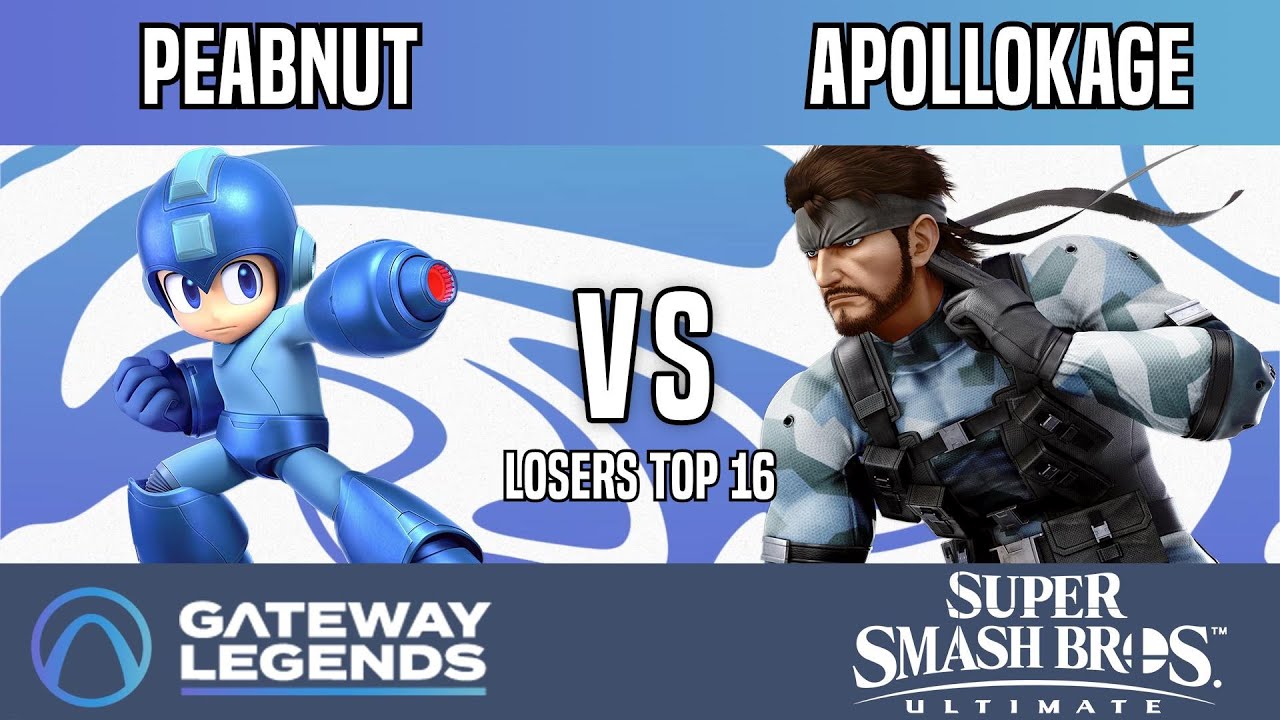 Gateway Legends - Losers Top 16 - Peabnut(Mega Man) Vs. ApolloKage(Snake)