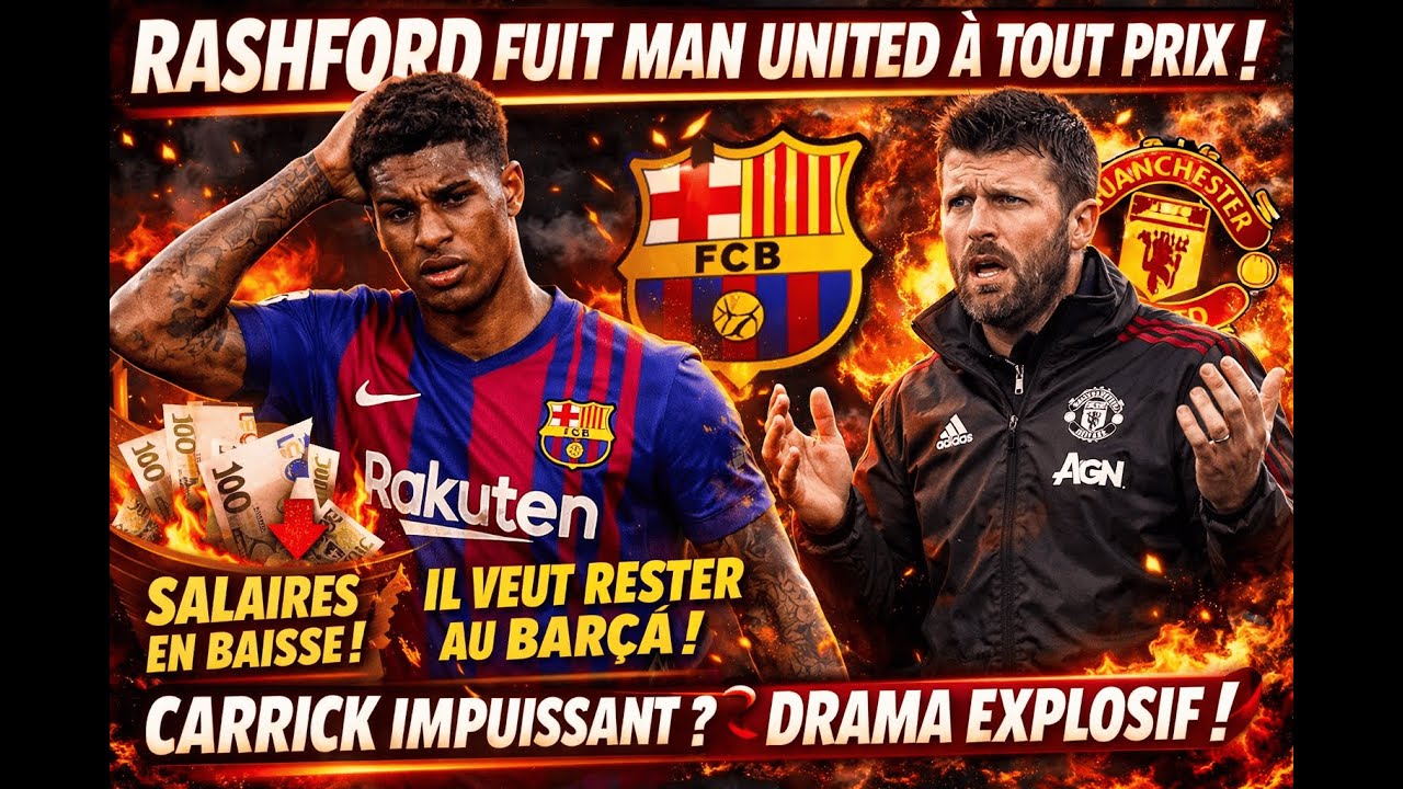 RASHFORD FUIT MAN UNITED À TOUT PRIX ! Il baisse son salaire pour rester au Barça!