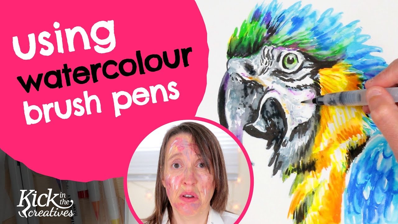 Watercolour Brush Pen Painting Tutorial (Stationery Island Brush Pens Review)