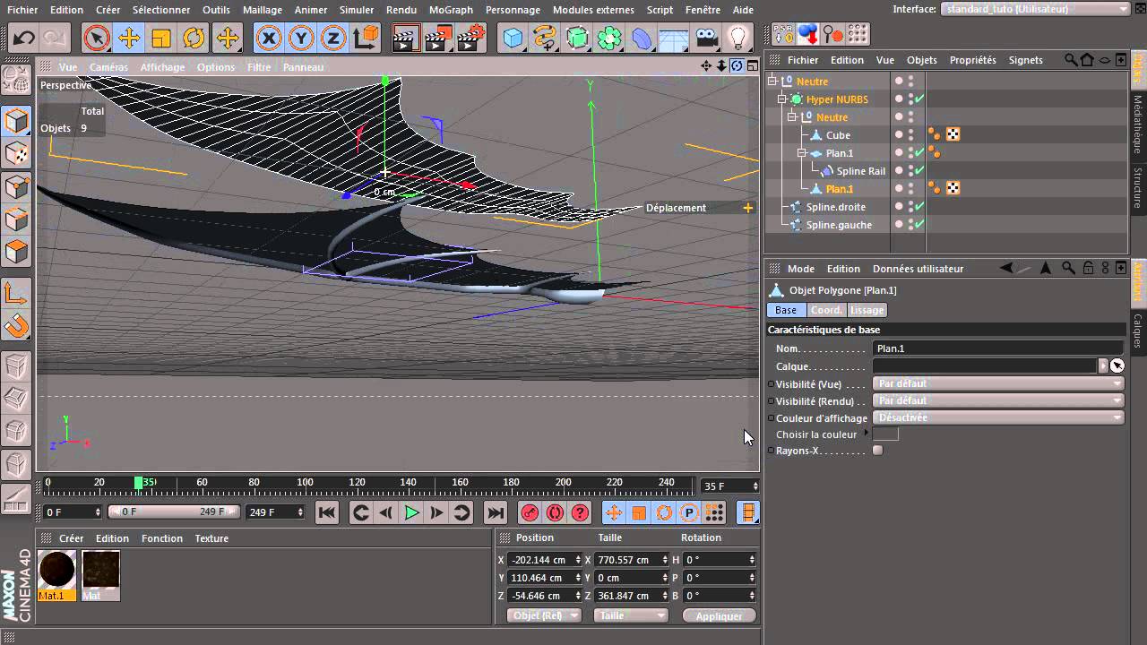 Tutoriel : Déformateurs Spline Rail et Secousses