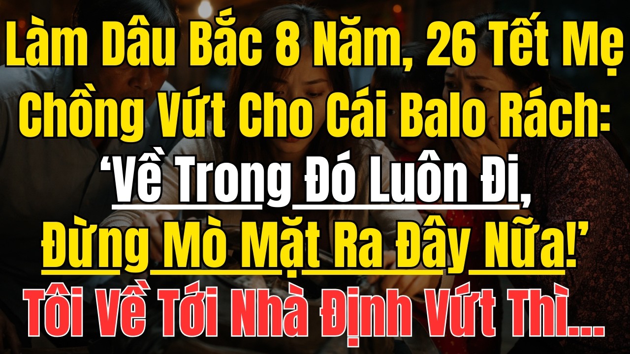 Làm Dâu Bắc 8 Năm, 26 Tết Mẹ Chồng Vứt Cho Cái Balo Rách: ‘Về Trong Đó Luôn Đi, Đừng Mò Mặt Ra Đây