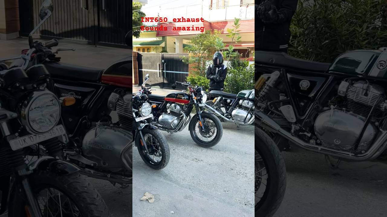 Interceptor 650 exhaust note #caferacer #interceptor650 #continentalgt650 #exhaustsound #shorts #650