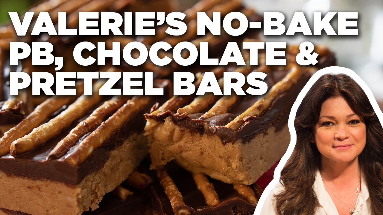 Valerie Bertinelli's No-Bake PB, Chocolate & Pretzel Bars | Valerie's Home Cooking | Food Network
