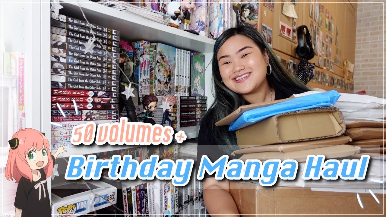 Birthday Manga Haul & Unboxing ♡ // 50 Volumes + ╰(▔∀▔)╯