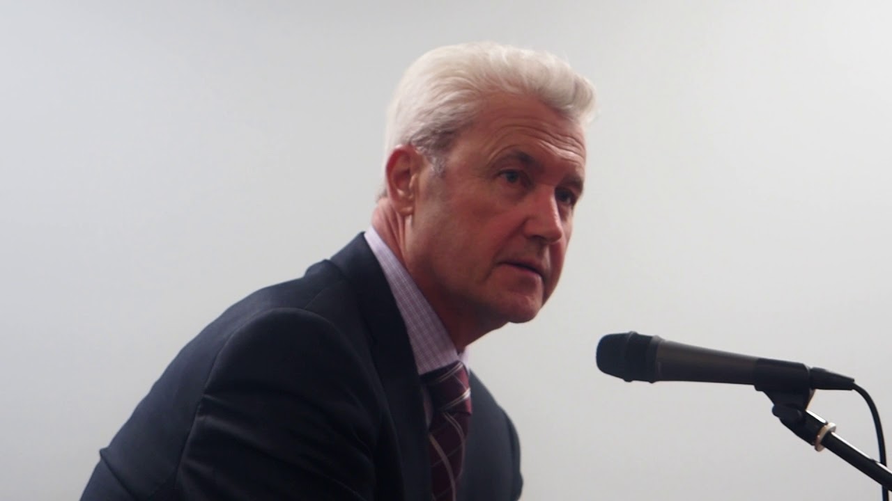 Morristown Mayor Tim Dougherty at Morris Township Committee meeting