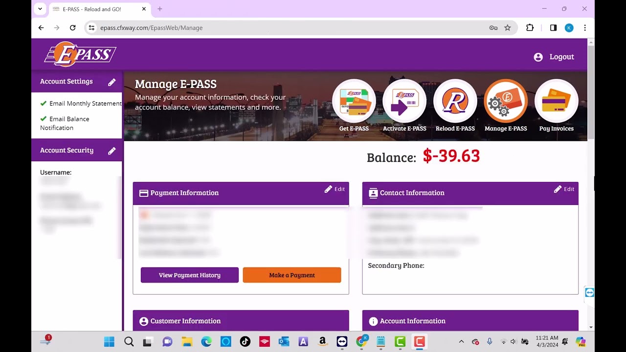How to View Your E-pass Monthly Statements