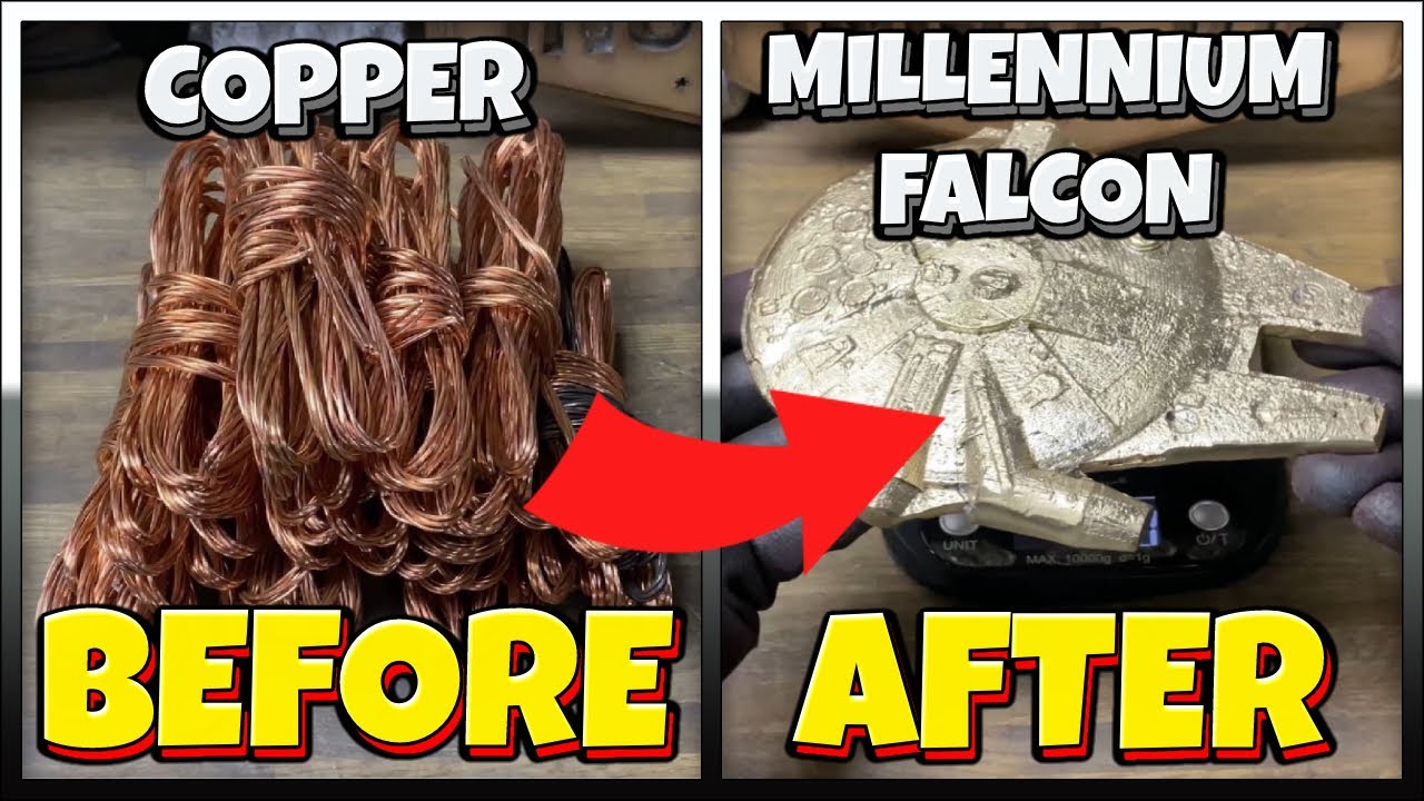 Millennium Falcon -  Home Made Furnace - Molten Metal - Bullion - Metal Melting - Aluminium Bronze