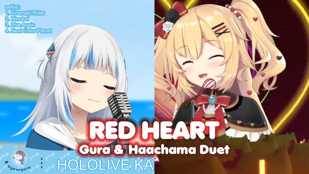 [Hololive Duet] RED HEART - Gura & Haachama Duet