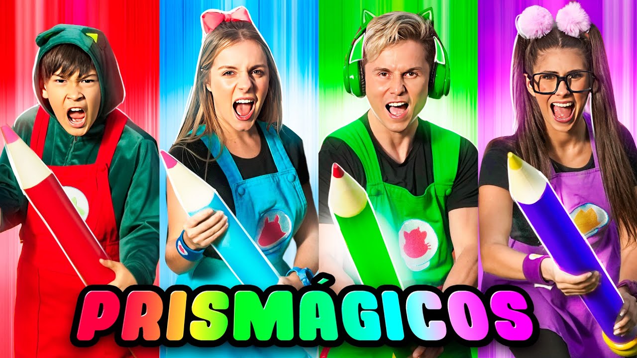 OS LÁPIS PRISMÁGICOS do PODER do Gato Galactico + Música 🎵 Lápis Prismágico