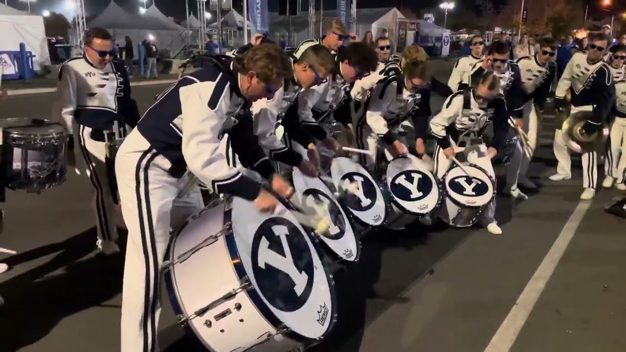 BYU Drumline 2023 HYPE in the lot! 🔥