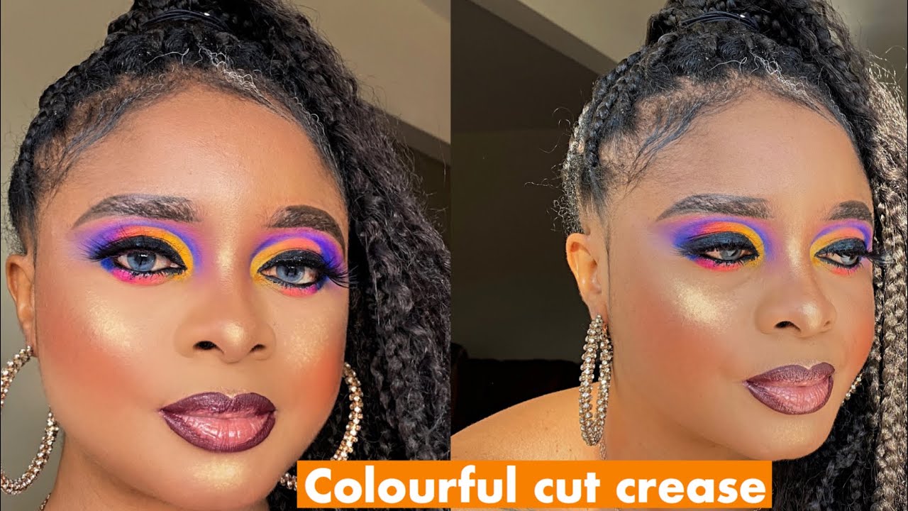 COLOURFUL CUT CREASE LOOK |  OPV RAINBOW SPLASH PALETTE | SUPPORT BLACK OWNED