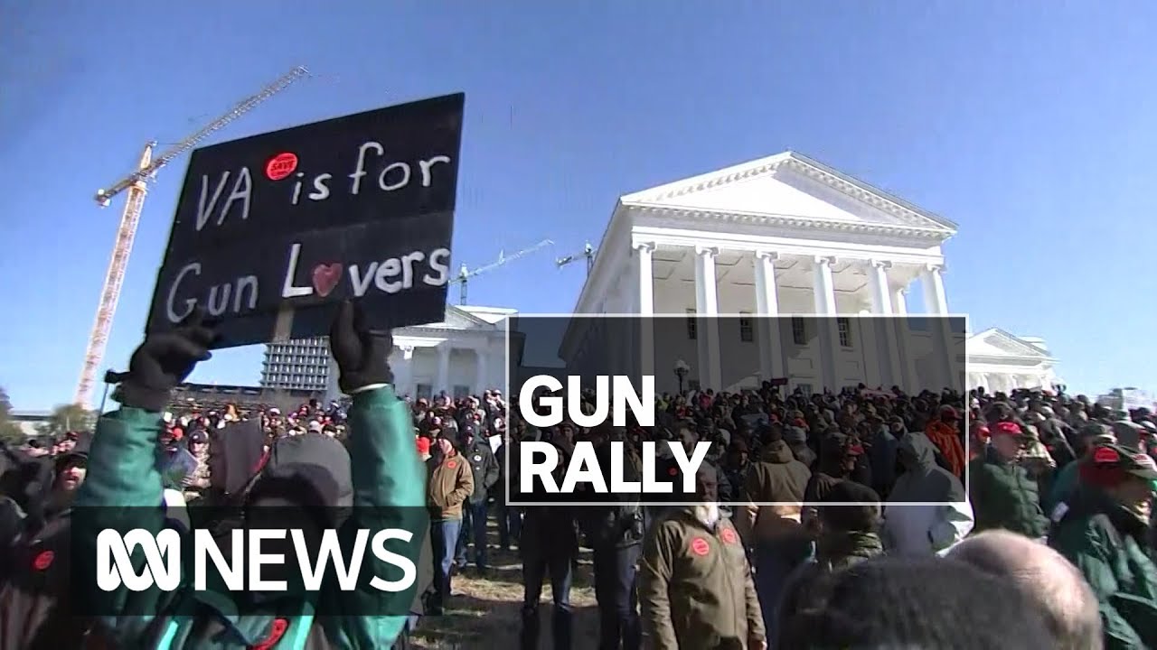 Gun-rights activists protest gun-control legislation in US state of Virginia | ABC News