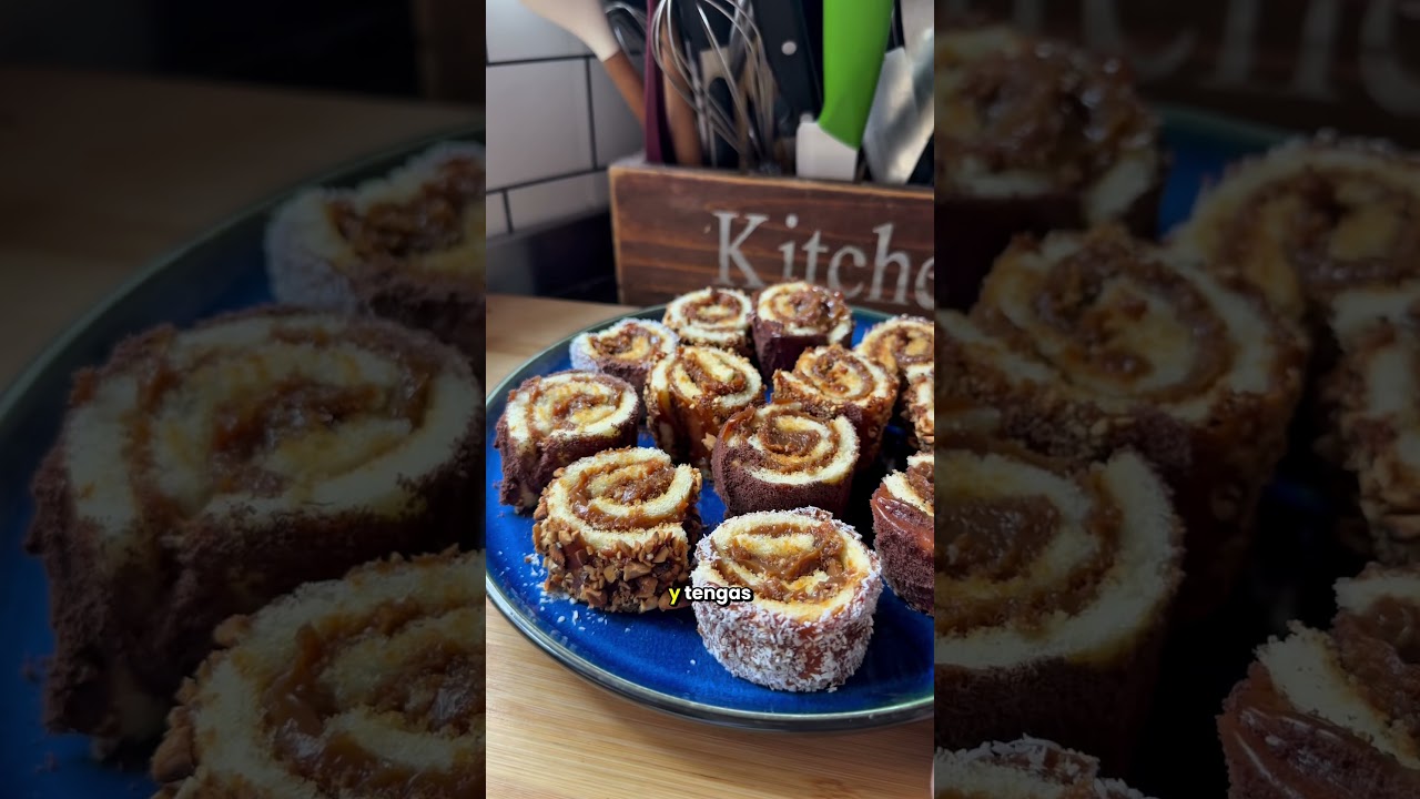 Masitas finas con un pionono #receta #recetas #cocina