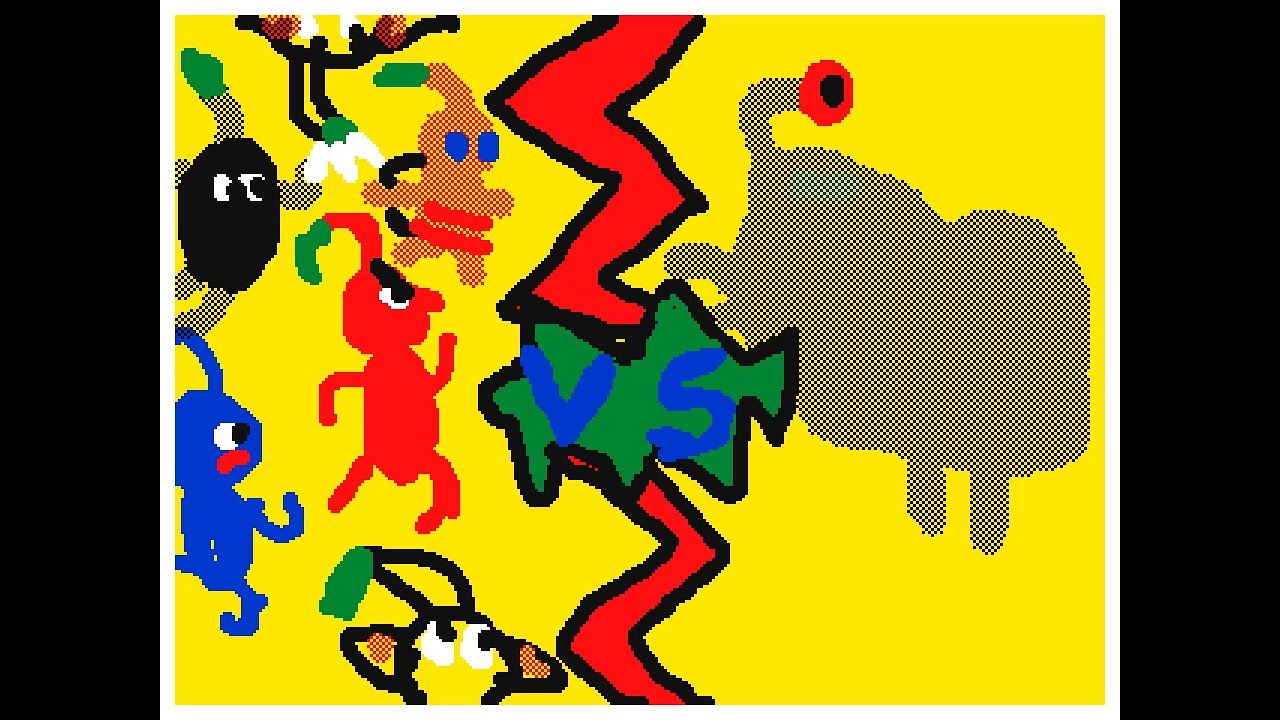 Flipnote 3DS: Pikmin Vs Fiery Blowhog (warning another bad video :/)