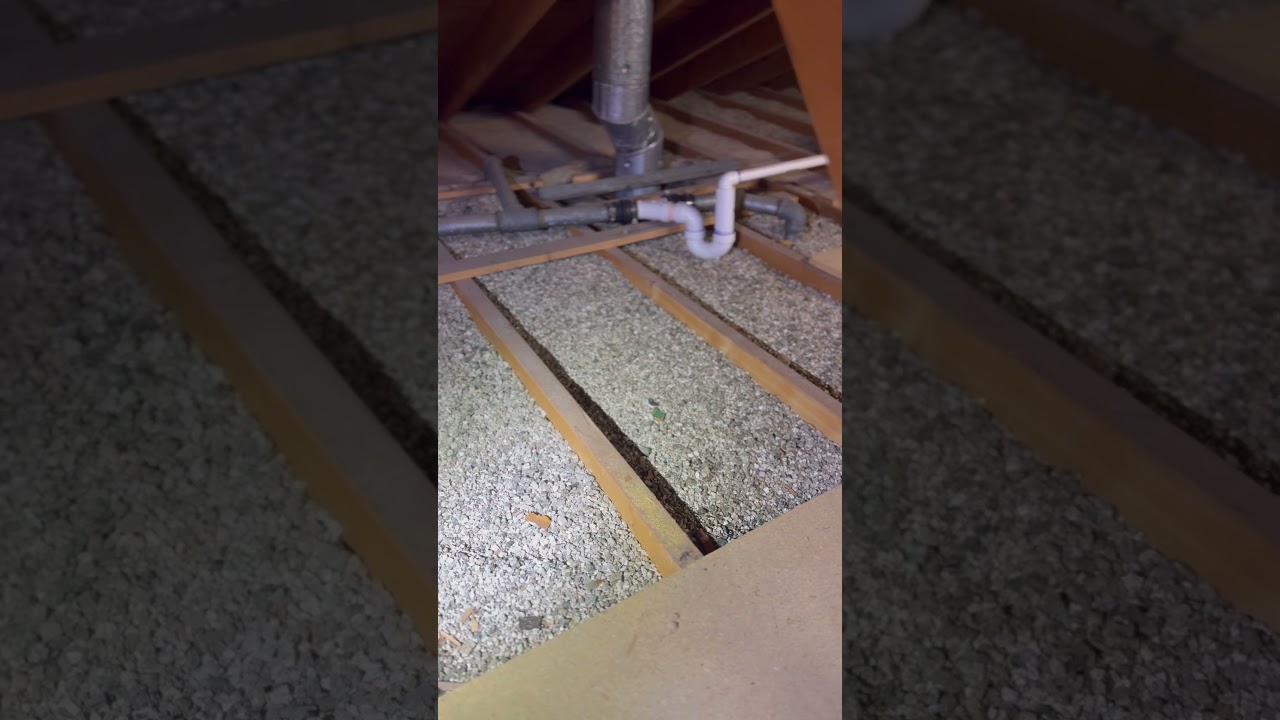 Как выглядит старая #вермикулитовая #изоляция — большая часть которой содержит #асбест #hpi #ashi...