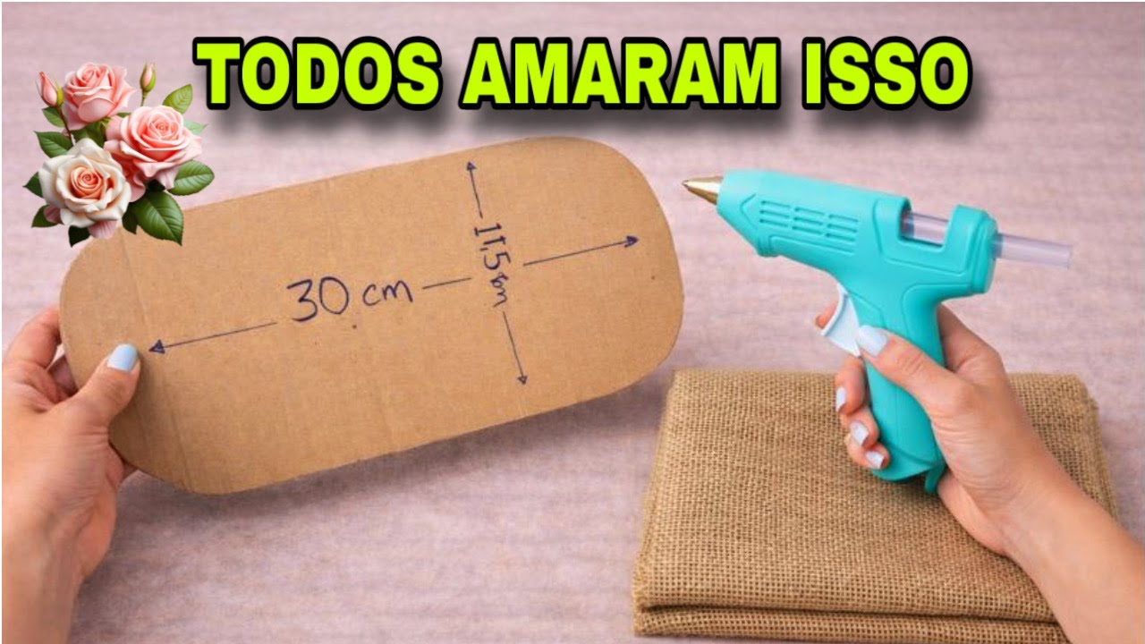 IDEIA SENSACIONAL COM PAPELÃO E TECIDO JUTA FICOU INCRÍVEL FAÇA VOCÊ MESMO #viral #compartilhe #diy