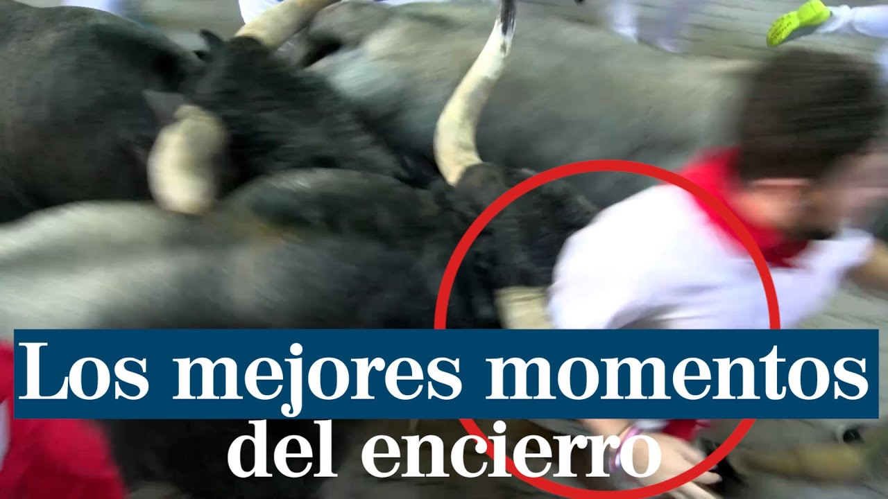 Los mejores momentos del tercer encierro de San Ferm&iacute;n 2022