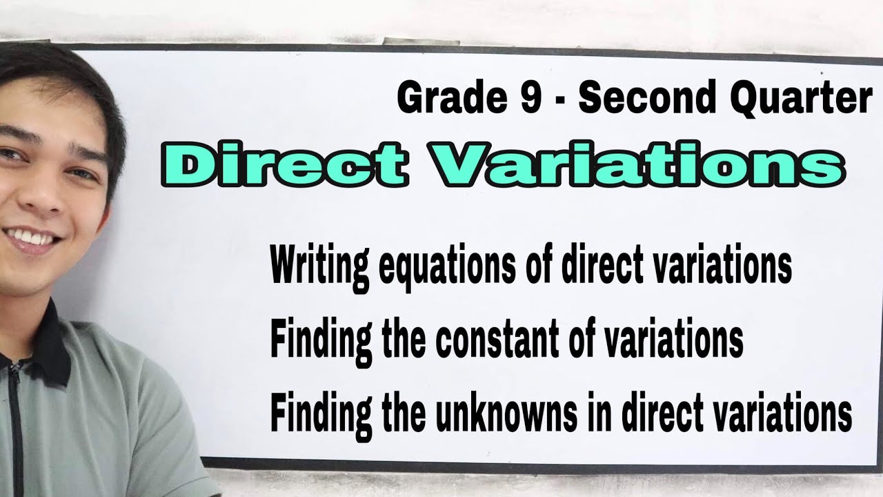 Direct variation - ( Equations of Variation , Constant of Variations )