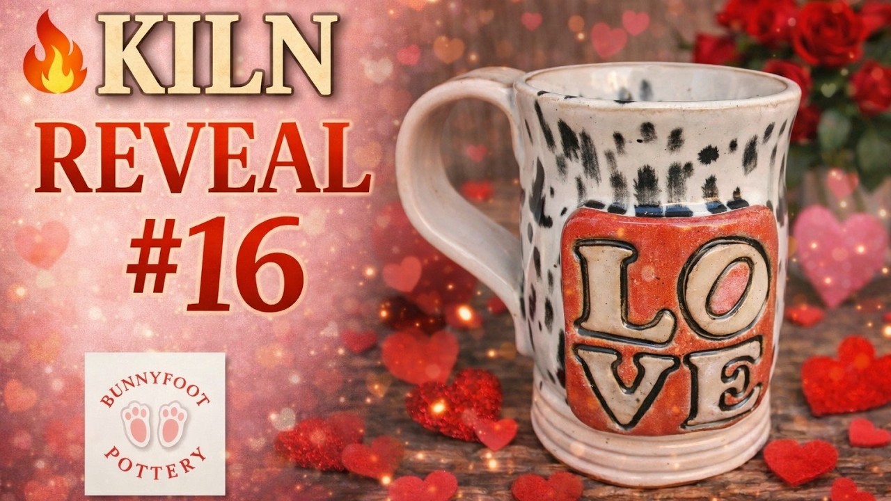Kiln Reveal #16: Love Is In The Air #handmadeceramics #ceramiclove #coffeelover