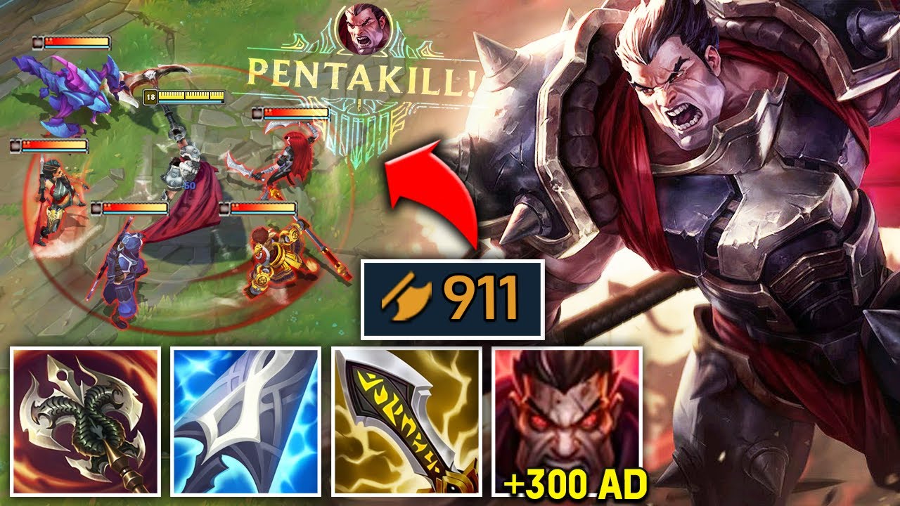 I BROKE THE DARIUS ATTACK DAMAGE RECORD! (900+ AD, INSTANT PENTAKILL!)