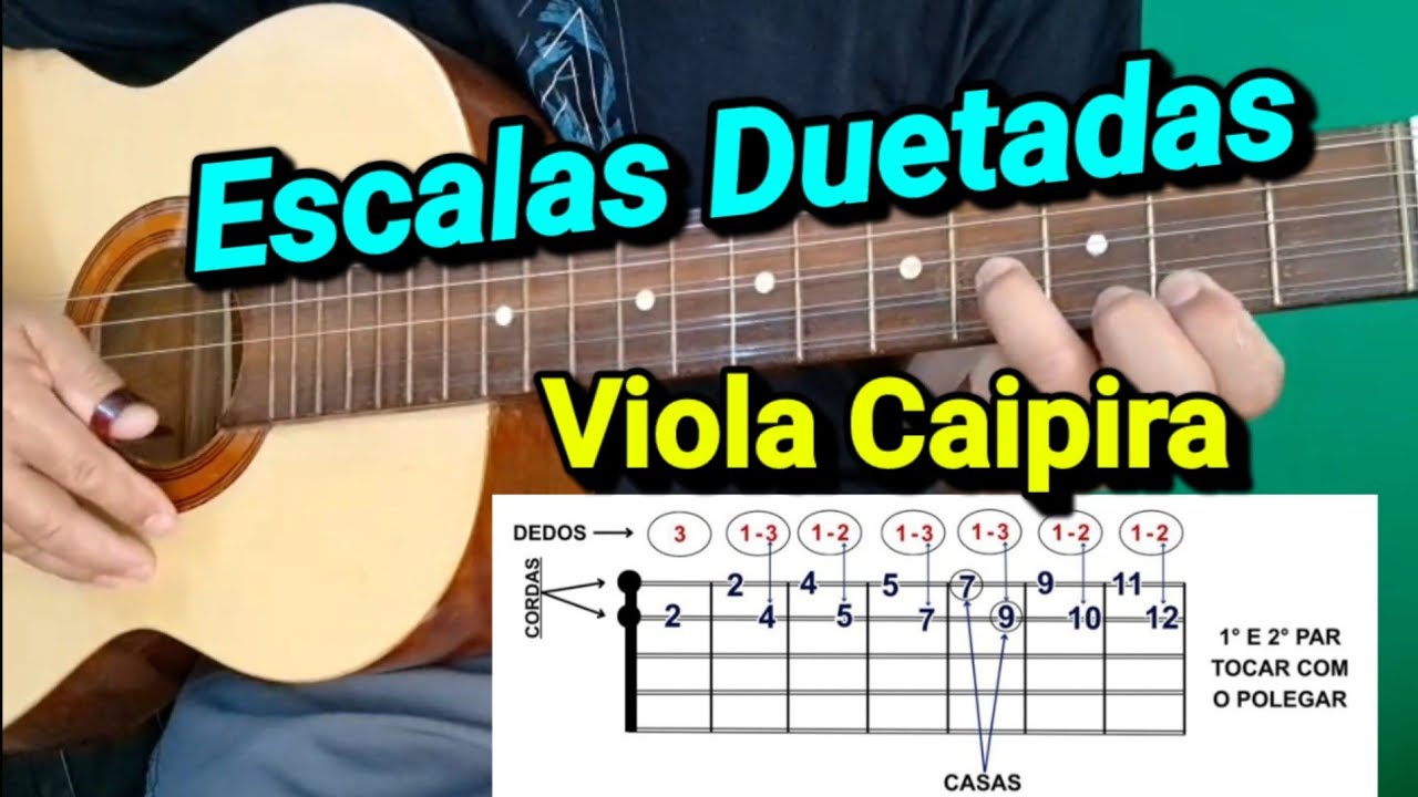 APRENDA A FAZER SOLOS NA VIOLA CAIPIRA - (Harpa Cristã) ESCALAS DUETADAS 