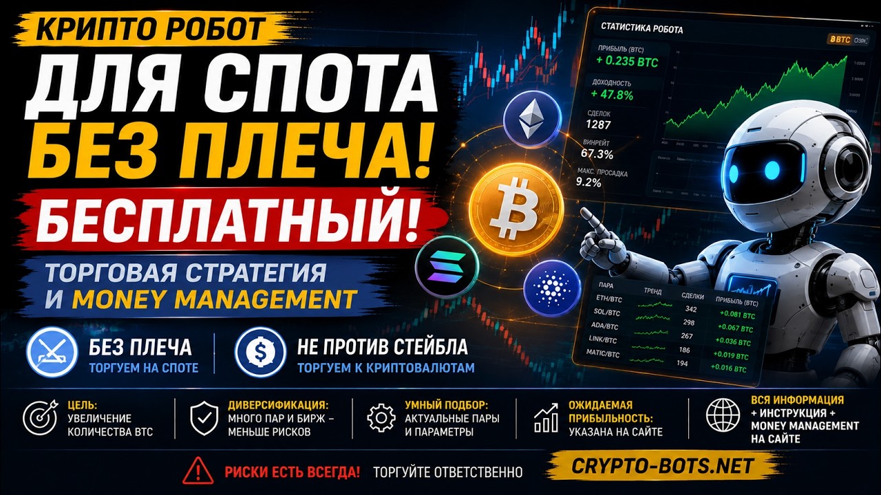 Крипто робот для спота без плеча: торговая стратегия и money managment