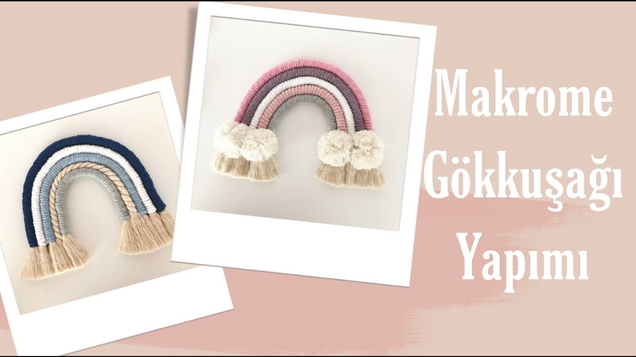 Makrome gökkuşağı yapımı En kolay / Telsiz / Macrame rainbow