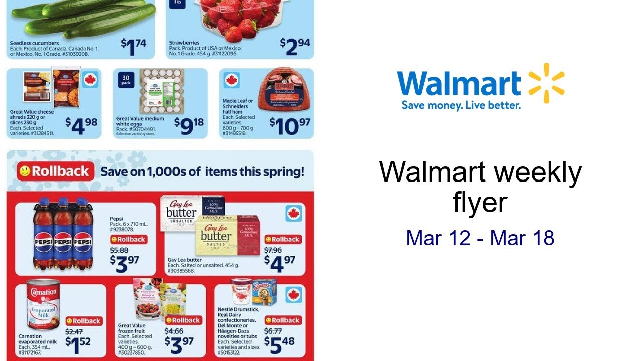 Walmart weekly flyer Mar 12 - Mar 18