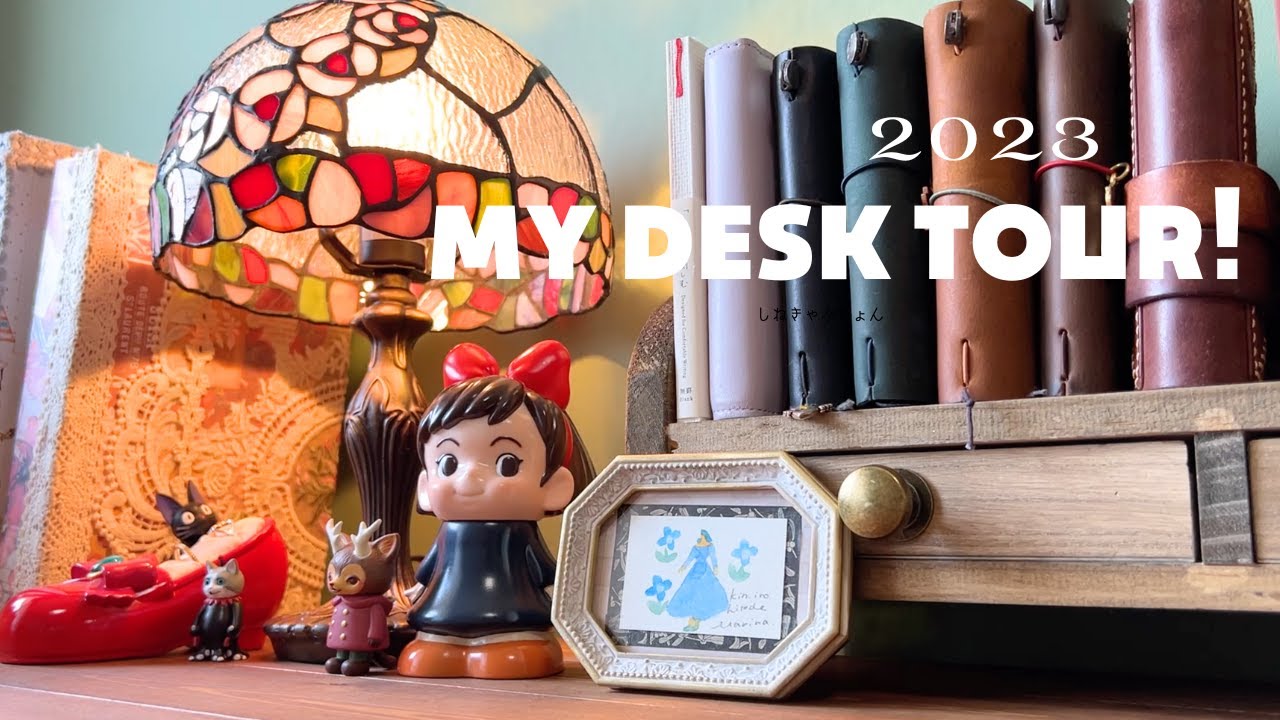 【2023】ジブリグッズ多めの新デスクツアー！買ってよかったグッズ＆収納も紹介♡