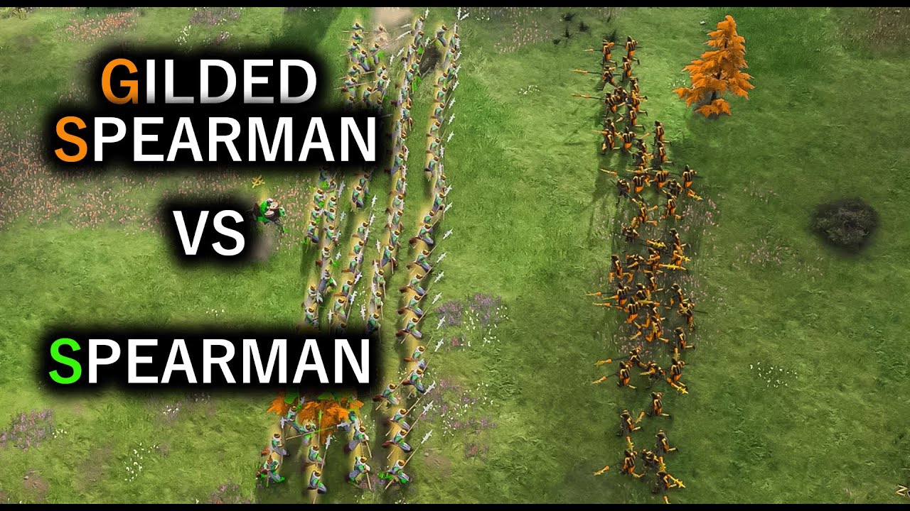 Age of Empires IV: Ottoman Spearman vs HRE Gilded Spearman