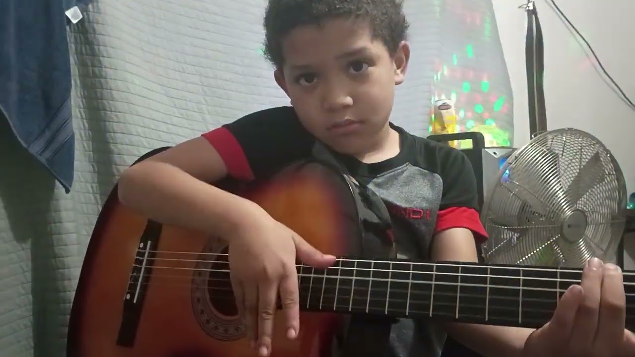 First time my son finally got a hold of my guitar how he wanted! Wow. 