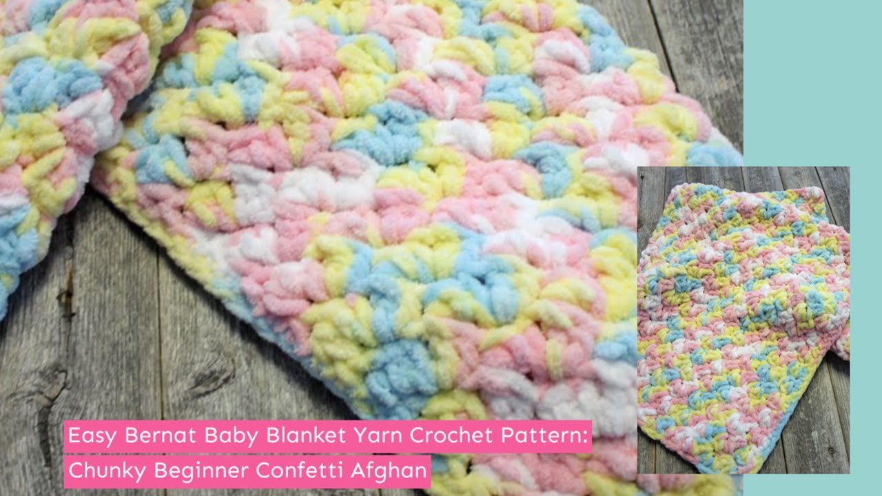 Beginner Bernat Blanket Yarn Pattern Easy Chunky Blanket Confetti Tutorial