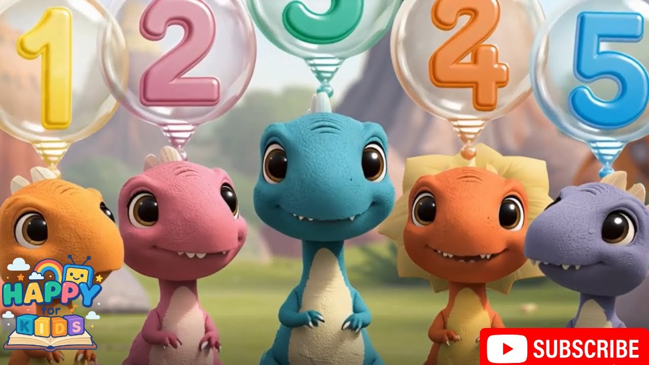 Dino Dance Stomp 🦖 | Counting Dinosaurs Song | Fun Movement Rhyme for Kids | Learn Numbers 1 to 5