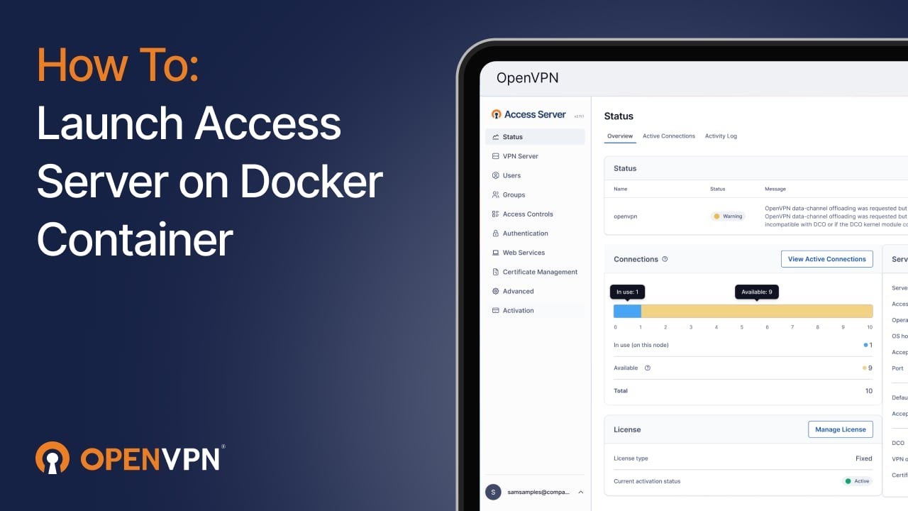 Как установить Access Server на Docker