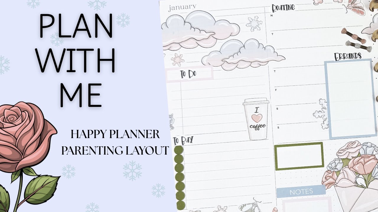 Plan With Me | Happy Planner Parenting Layout | Live Love Posh Winter Elements