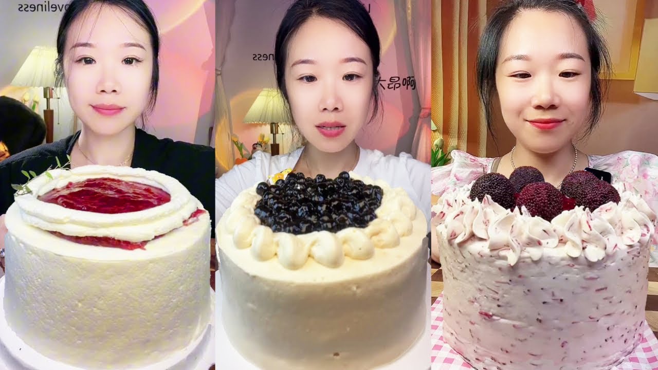 ASMR🍰Eat Pearl Milk Tea Thousand Layer🍰 (soft and waxy sound) 크림 케ց 먹방 MUKBANG Satisfaction