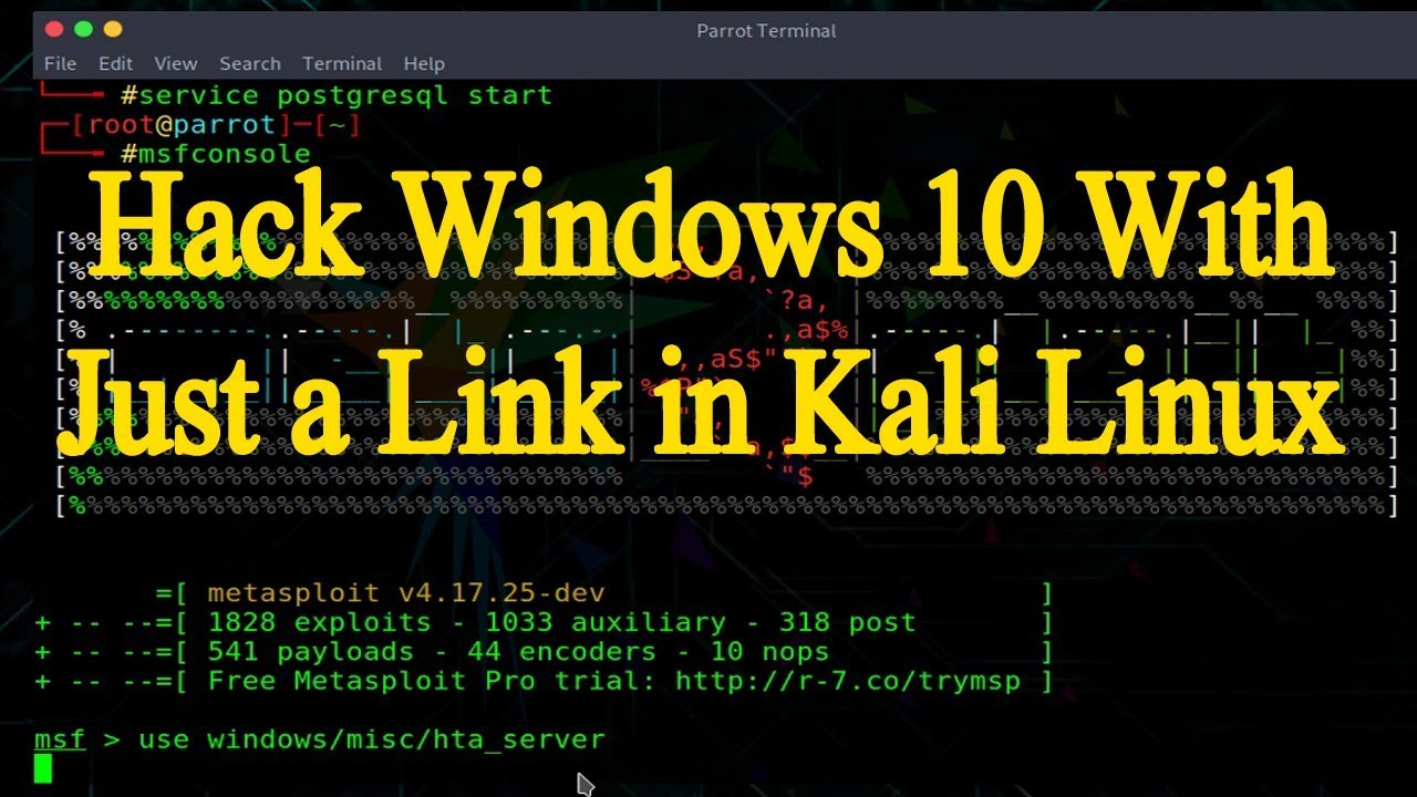 How to Hack Windows 10 With Just a Link in Kali Linux | hta_server 100% working 2019