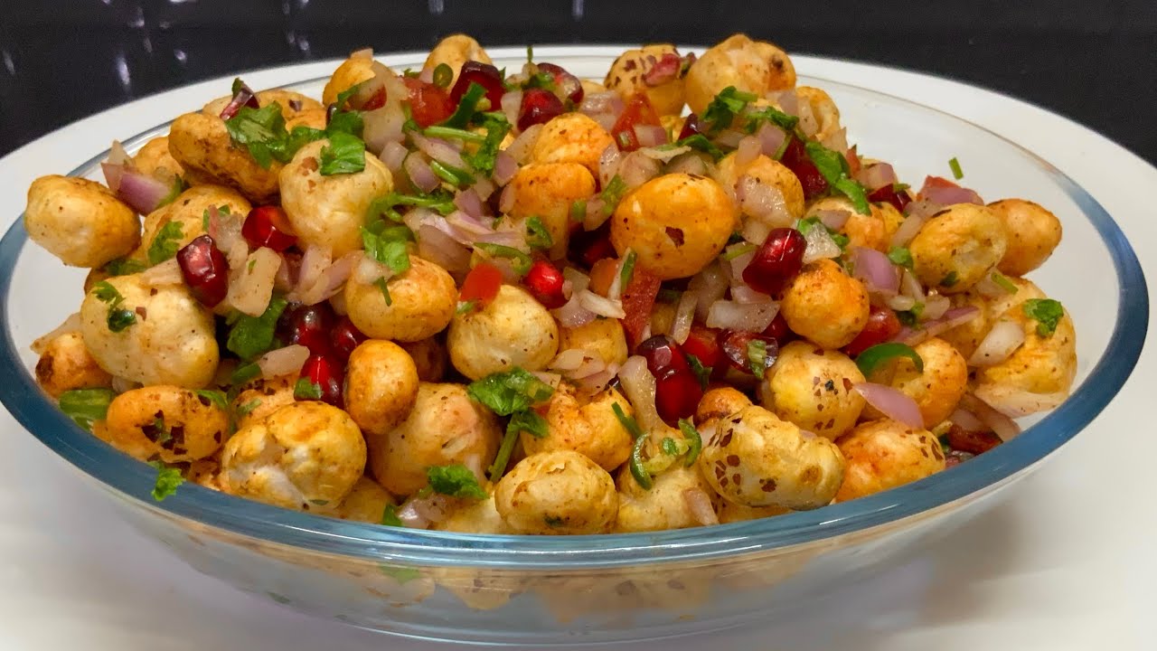 10 நிமிசத்தில் தாமரை விதையில் இப்படி சுவையான சாட் செய்யுங்க/Makhana chat/makhana recipes/Easy snacks