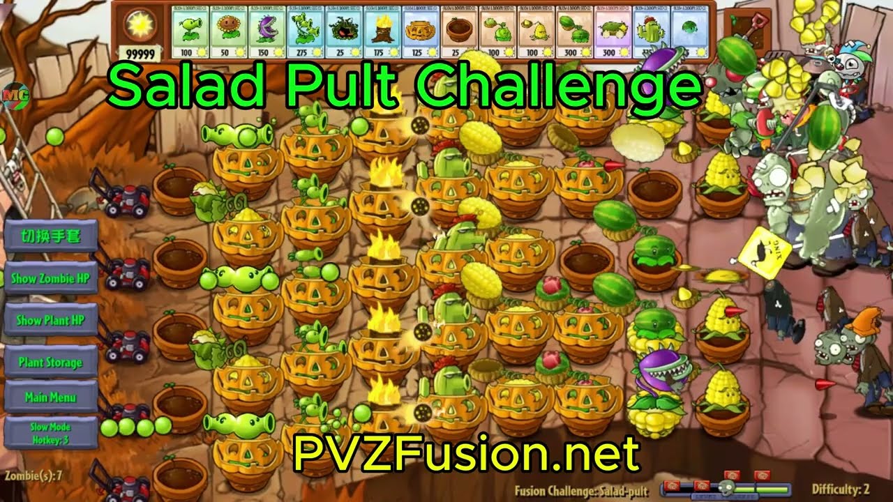PVZ Fusion Challenge - Salad Pult Challenge - How to Win