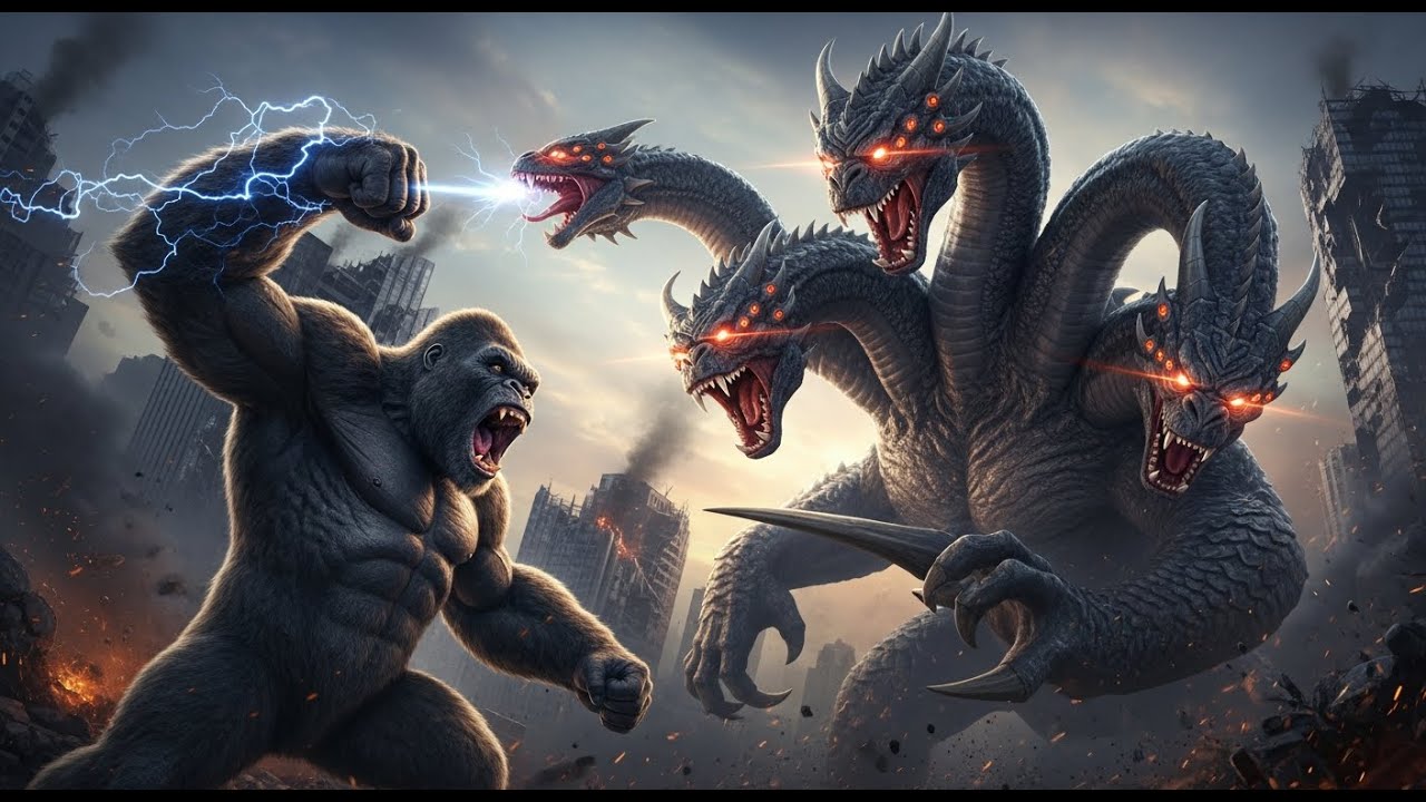 Can King Kong Defeat a Three-Headed Monster with 360-Degree Vision? The Ultimate Showdown!