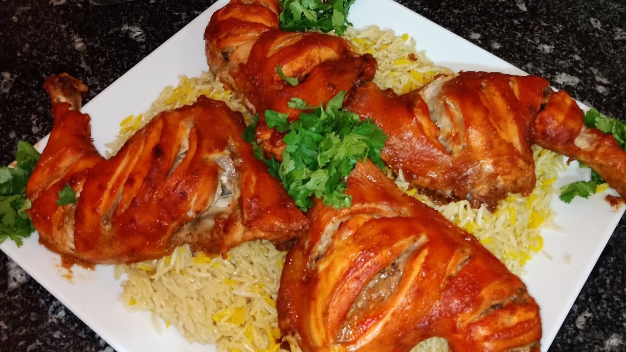 فراخ تندوري عالطريقة الهنديه طعمها رووووووعة وطريقتها سهلة جدا  👍😋من مطبخي #فاطمه_ابو_حاتي  ❤