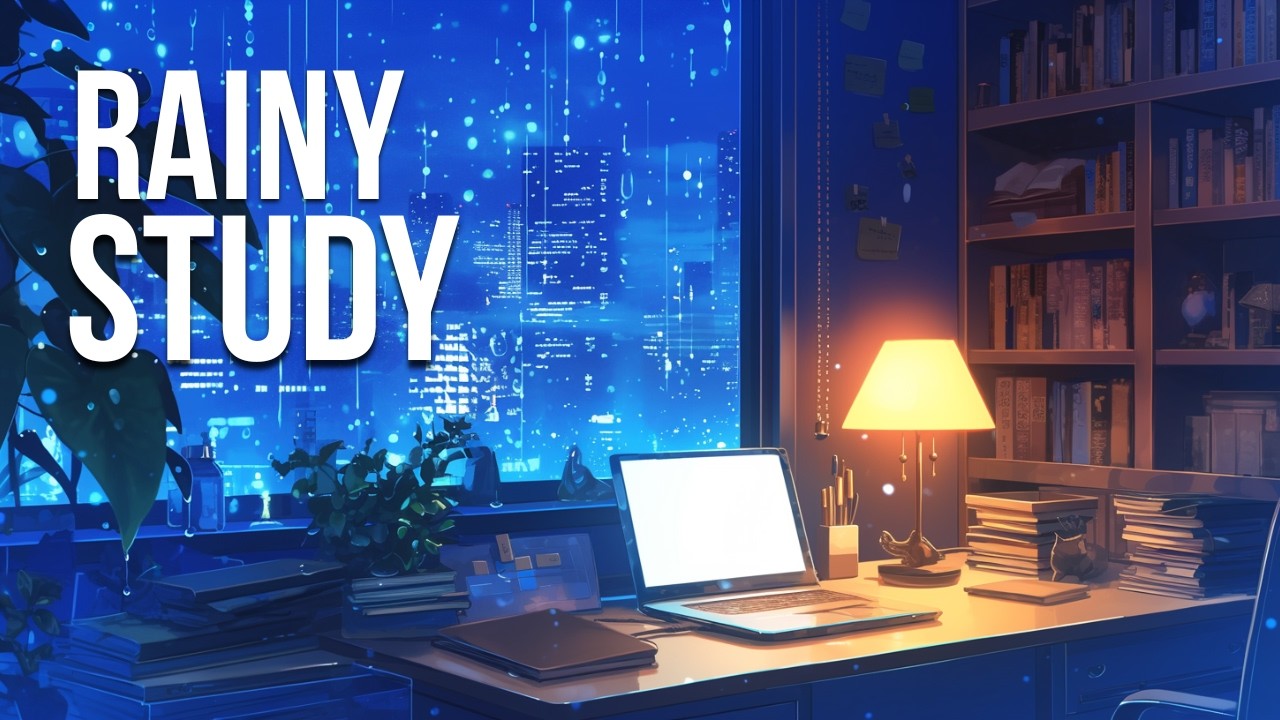 Rainy Late-Night Study Music (No Vocals) | Focus Without Distractions