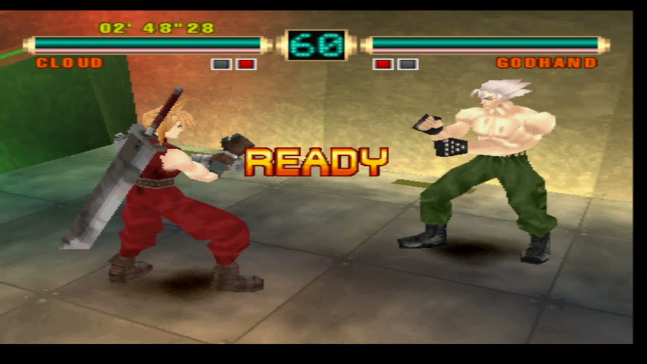 Ehrgeiz: God Bless the Ring - Cloud Strife Arcade Playthrough [PS1]