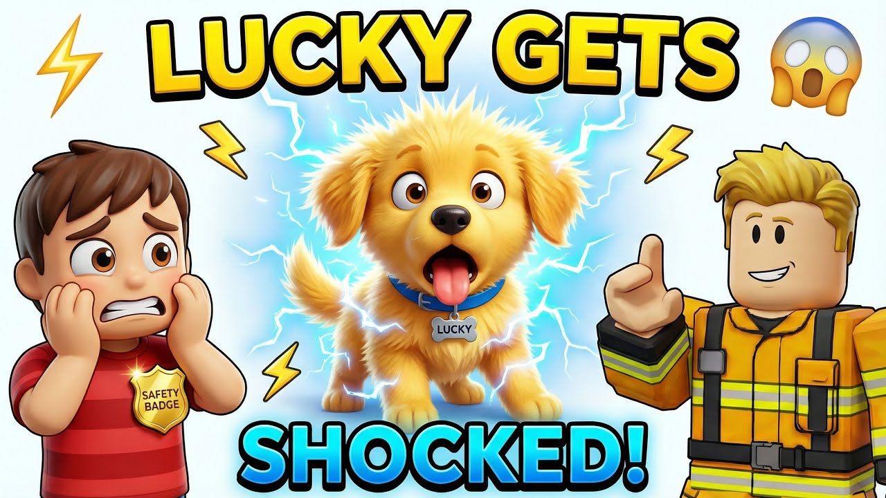 LUCKY Gets SHOCKED! ⚡😱 Puppy Learns Electrical Safety! 🐕🦸  Roblox Brookhaven RP