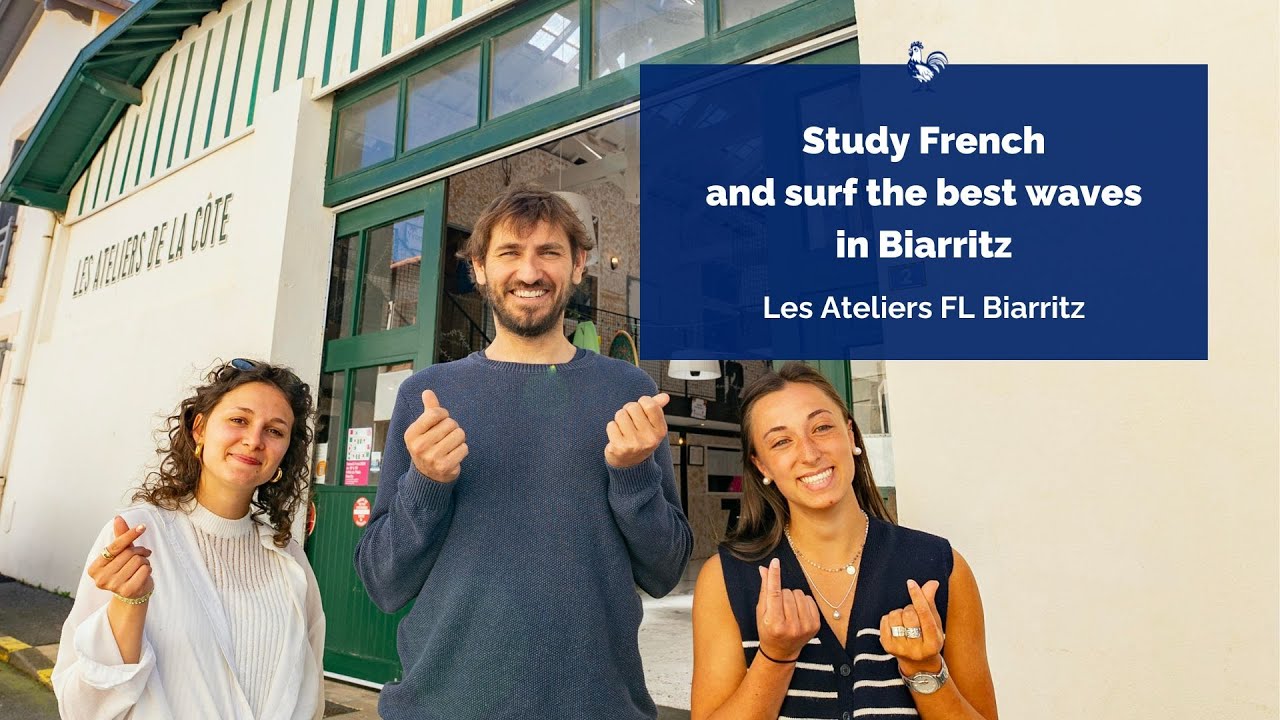 Study French and surf the best waves in Biarritz