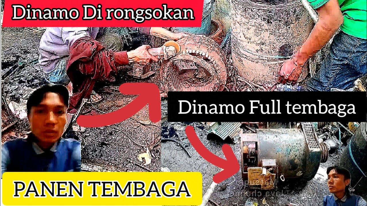 Bongkar Mesin Dinamo Tua Di Tukang Rongsok _ berapa Kilo tembaganya