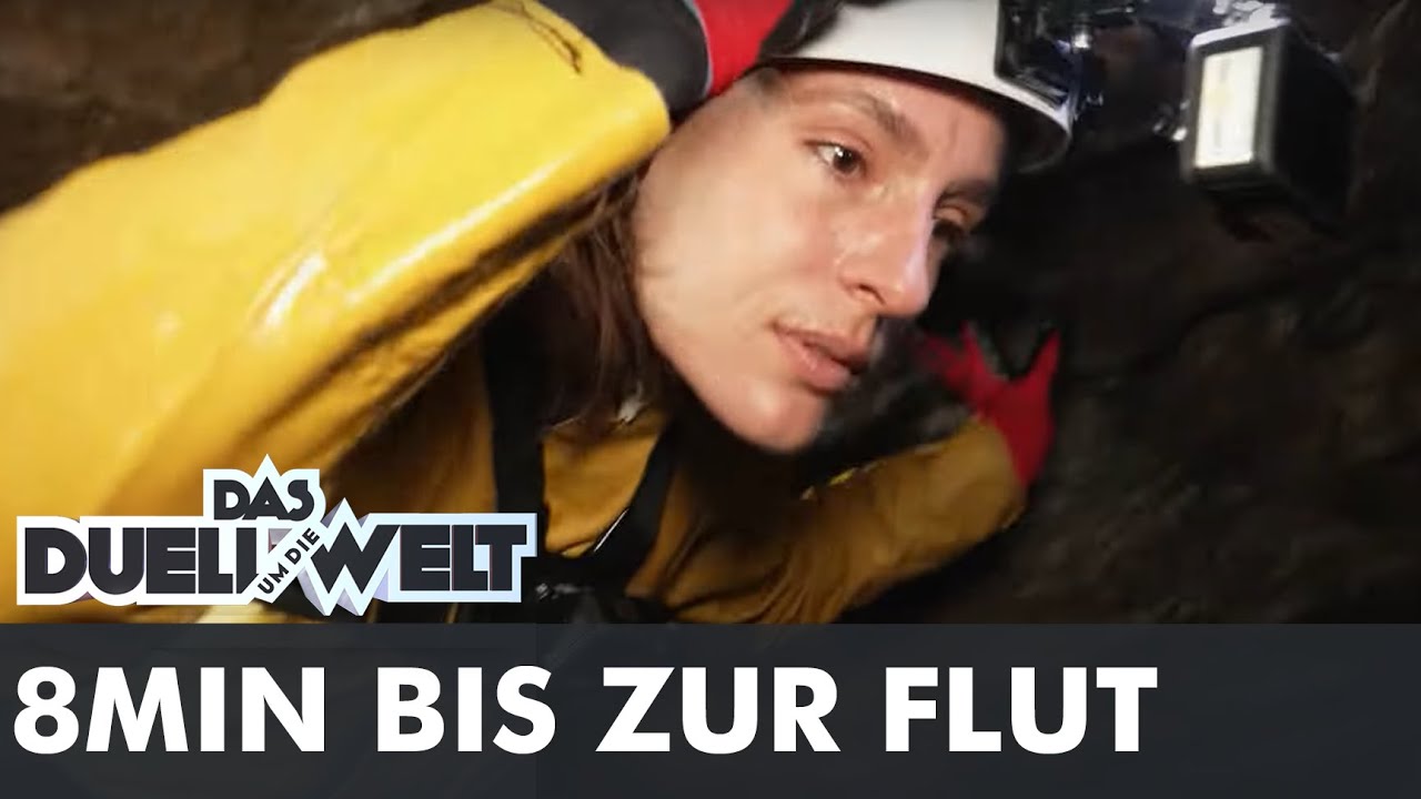 Andrea Petković eingeklemmt in der engsten H&ouml;hle Europas | Duell um die Welt
