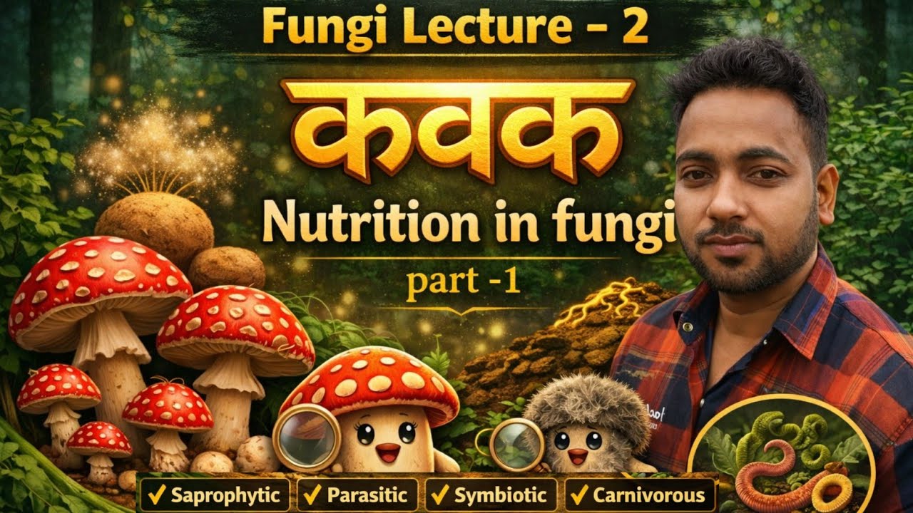 Nutrition in Fungi | कवकों में पोषण | Fungi Lecture 2 | Biology in Hindi